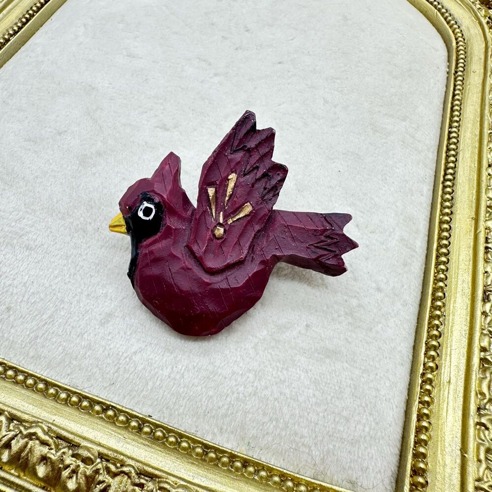 Vintage Jewelry Cardinal Brooch Pin - Picture 2 of 3